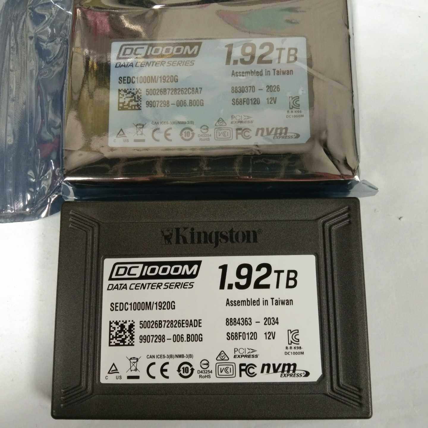 全新金士顿DC1000M1.92TU.2企业级--议价商品