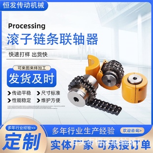 联轴器带罩壳齿轮链轮连接器大扭矩弹性连轴器 GL滚子链条式