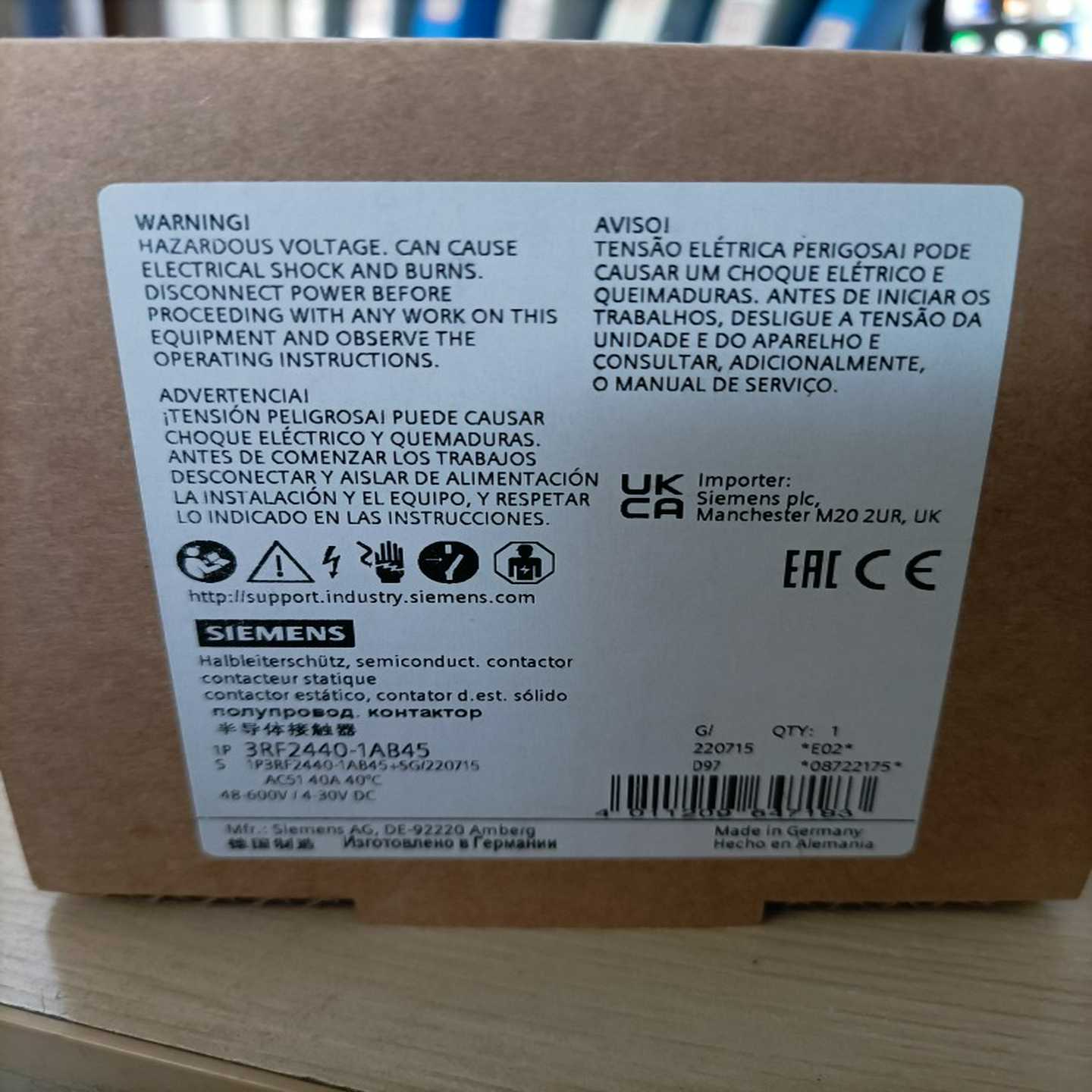 配件3RF2440-1AB45西门子半导体接触器全新原装正品现货议价