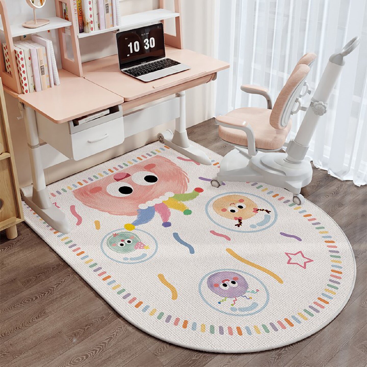 儿童房椅子地垫卧室书房学习书桌椅阅读区地毯客厅电脑转椅防滑垫