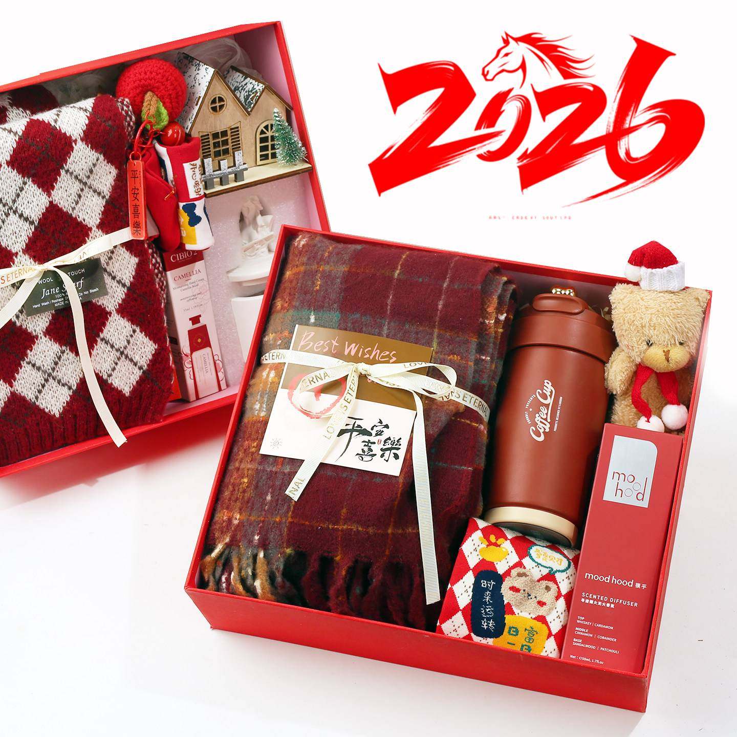 2026新款红围巾本命年生日礼物元旦跨年女生闺蜜朋友围巾礼盒马年,节庆用品/礼品,创意礼盒/礼品套组,淘宝优惠券,粉丝福利购,淘宝优惠卷