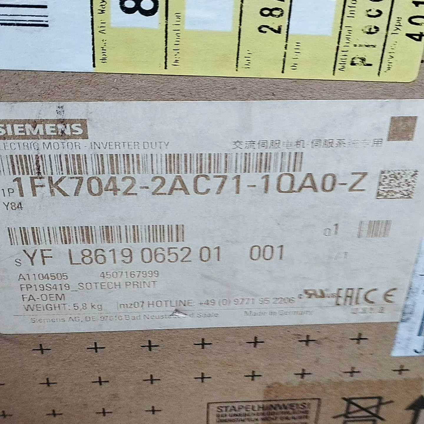 1FK7042-2AC71-1QA0-Z西门子交流伺服电机，--议价商品