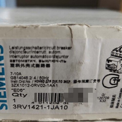 询价-塑壳断路器3RV14211JA10