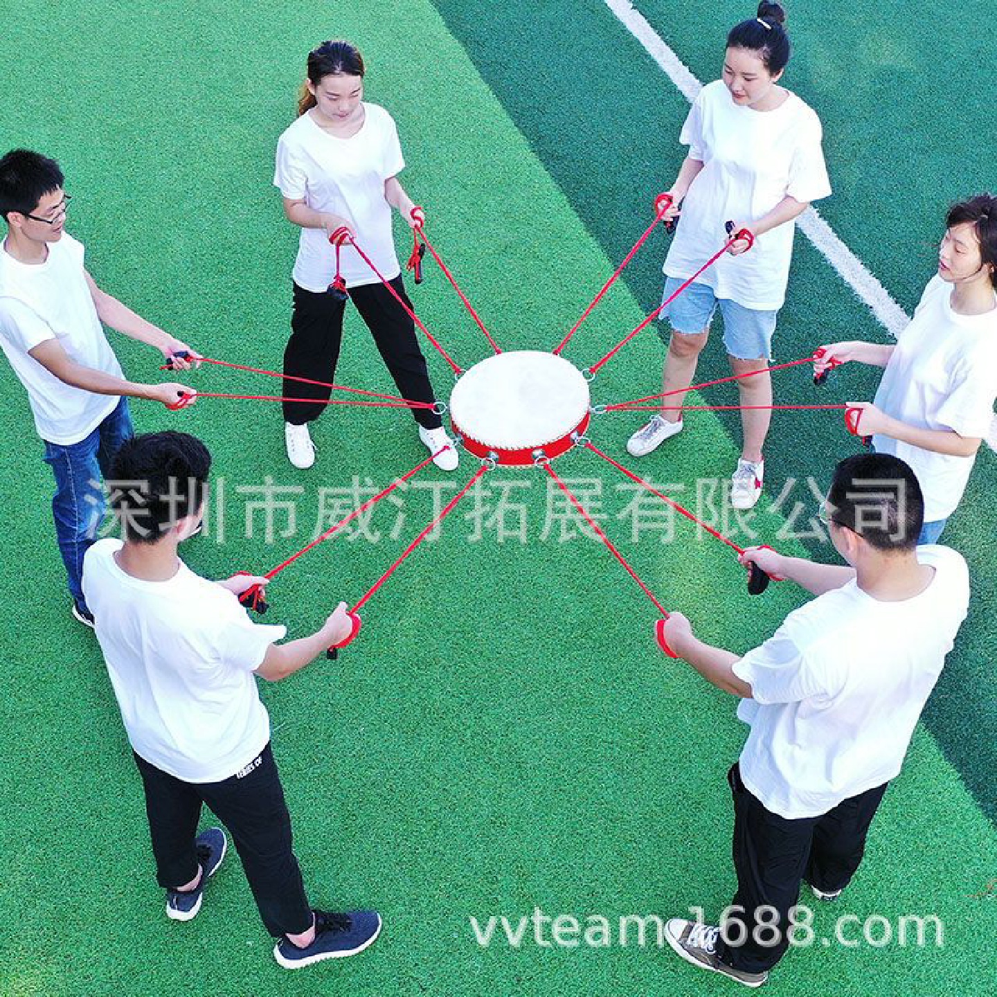 同心鼓击鼓颠球团建游戏户外拓展传球道具活动训练趣味运动会器材