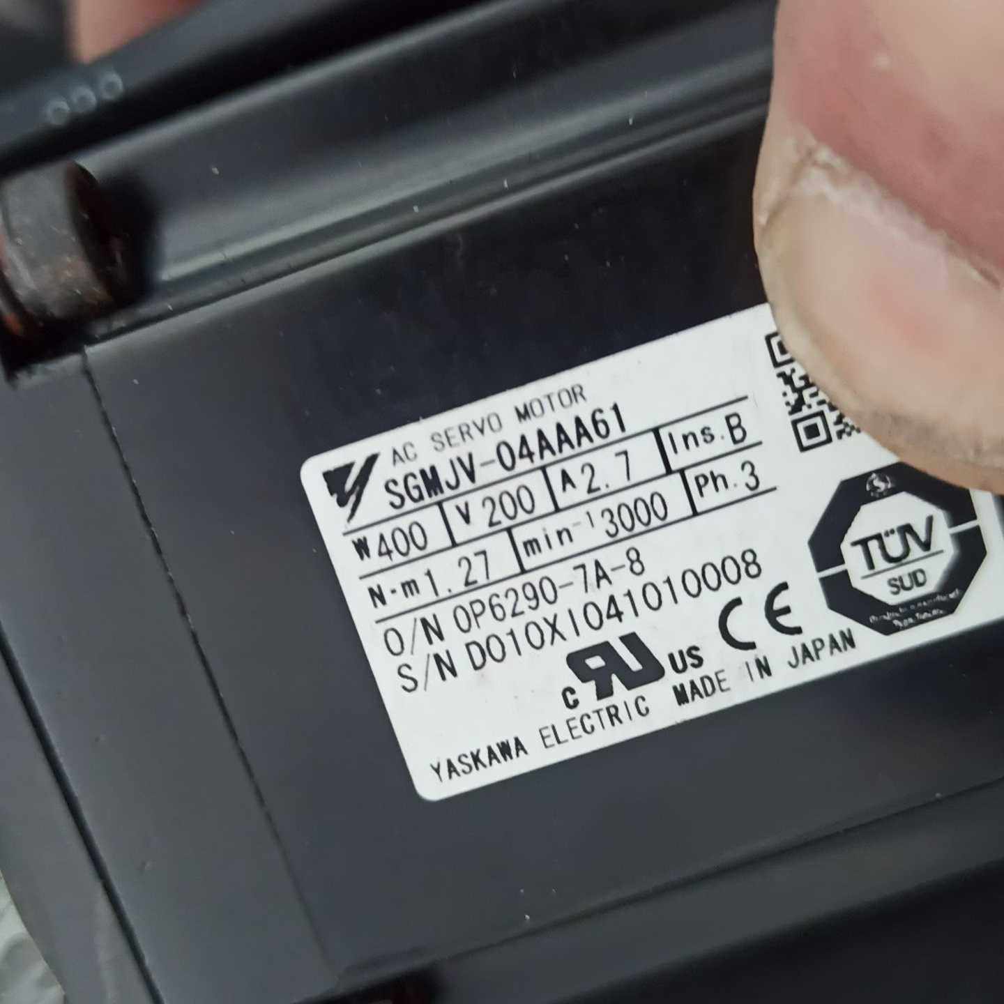 SGMJV-04AAA61安川400w伺服电机（零零电子）,3C数码配件,其它配件,淘宝优惠券,粉丝福利购,淘宝优惠卷