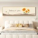 向日葵卧室装 饰画高级感小众花卉肌理画奶油风主卧床头背景墙挂画