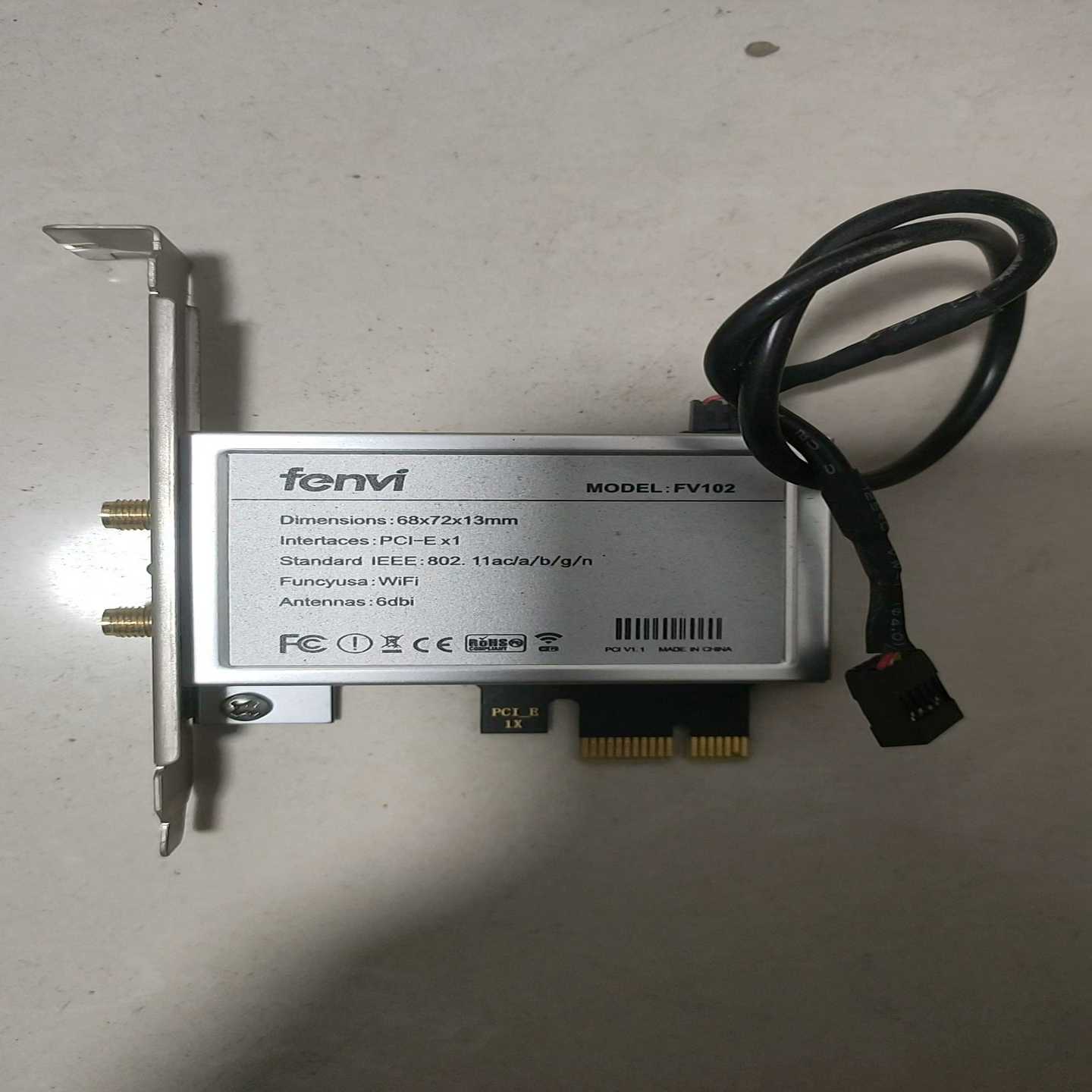 议价原装拆机fenvipci-e无线网卡,型号:fv10t2现货/维修