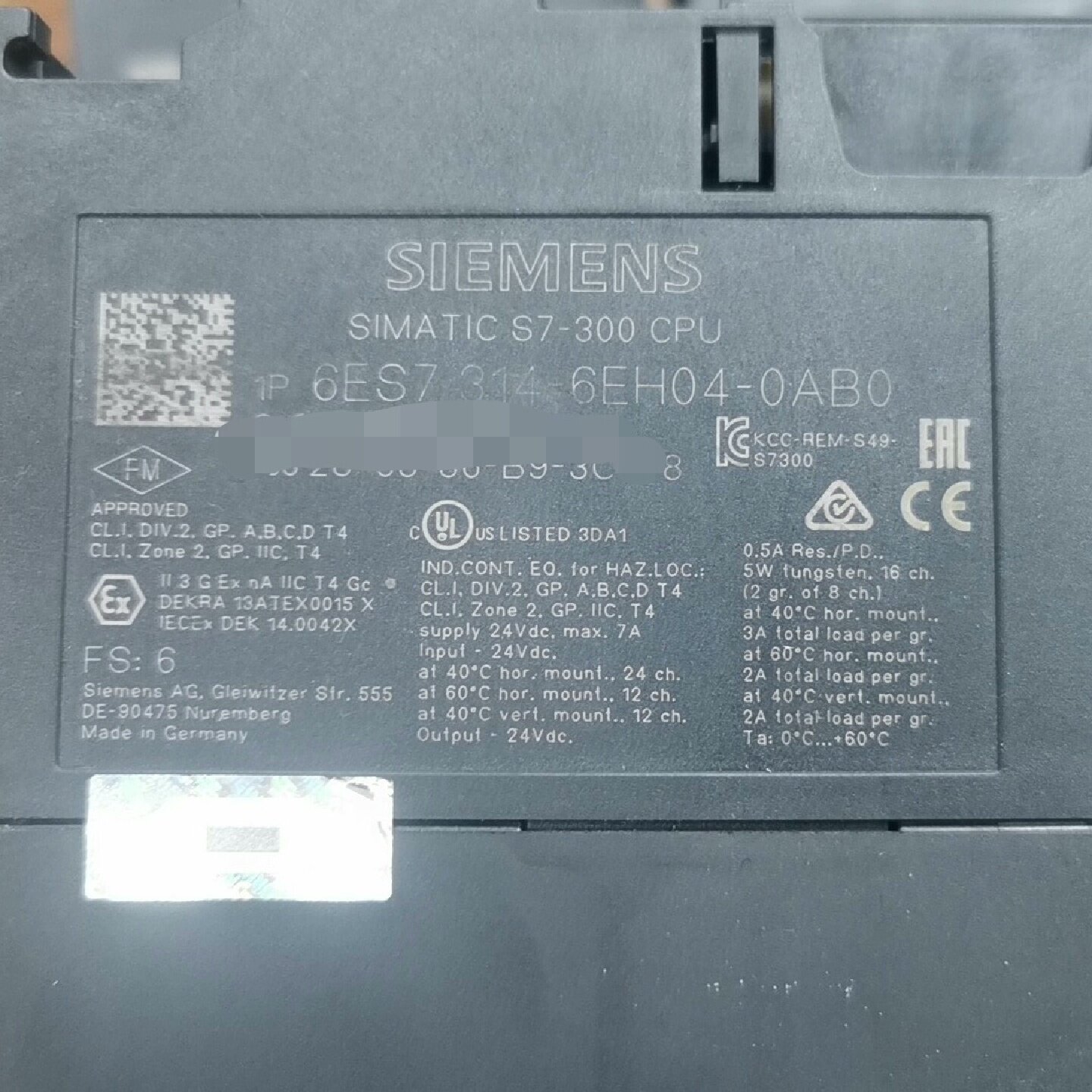全新正品西门子SIMATIC S7-300 CPU，型号6E--议价商品