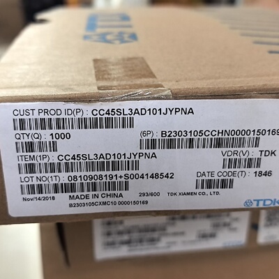 议价TDK陶瓷电容CC45SL3AD101JYPNA1000个议价
