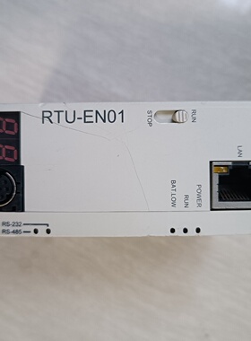 台达PLC扩展模块RTUEN01成色实物图面板上有裂瑕疵