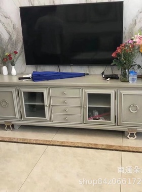 American Country Mori Impression Solid Oak Tv Cabinet Vintag