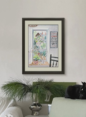 Emily·Sutton 中古简约风客厅装饰画美式覆古卧室挂画艺术壁画