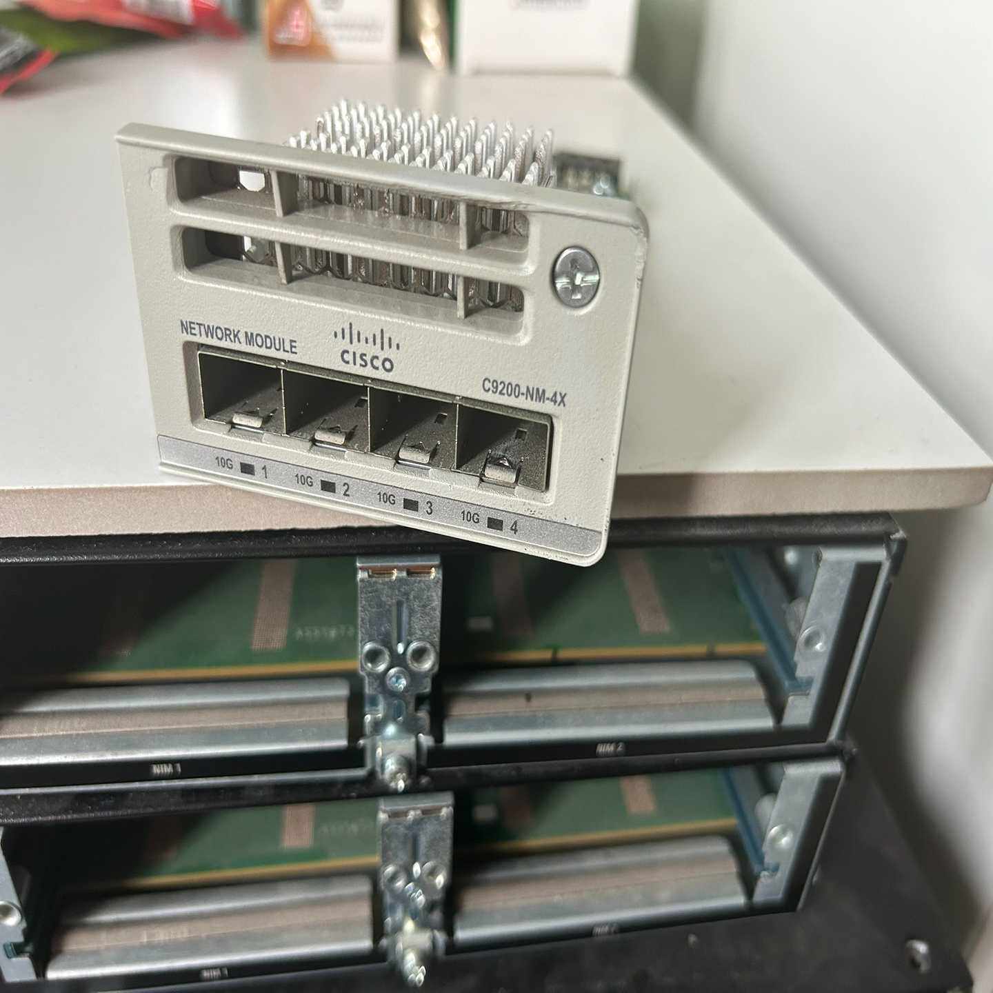 思科模块C9200-NM-4X拆机到货一个，有兴趣的私信。