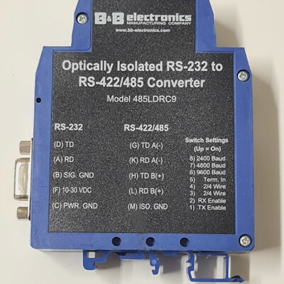 BB Electronics Optically Isolated Converter Model 485LDRC9