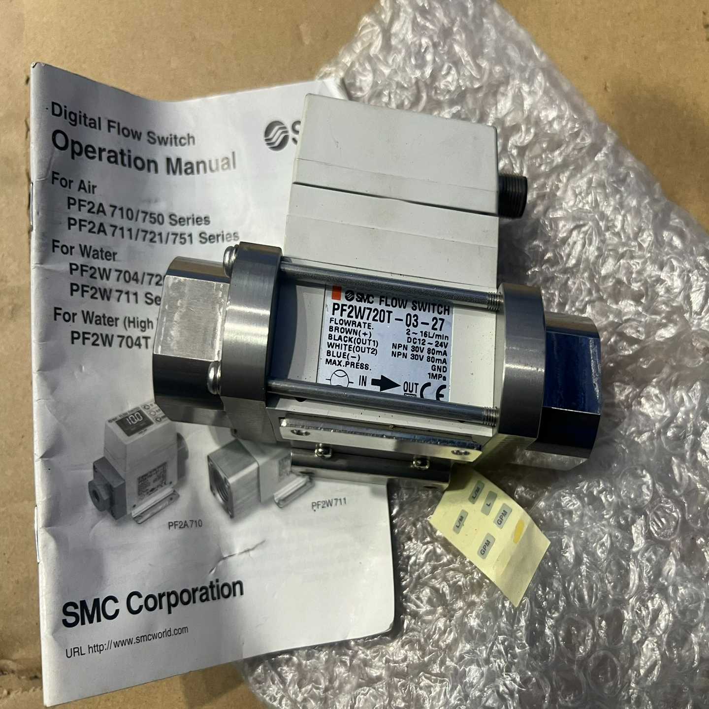 正品SMCPF2W720T-03-27流量计开关工程余--议价商品