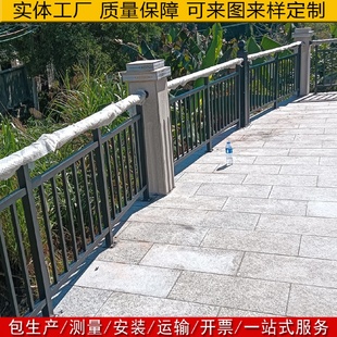 自建房阳台栏杆铝艺铁艺护栏施工 别墅围墙扶手栏杆广东省内包安装
