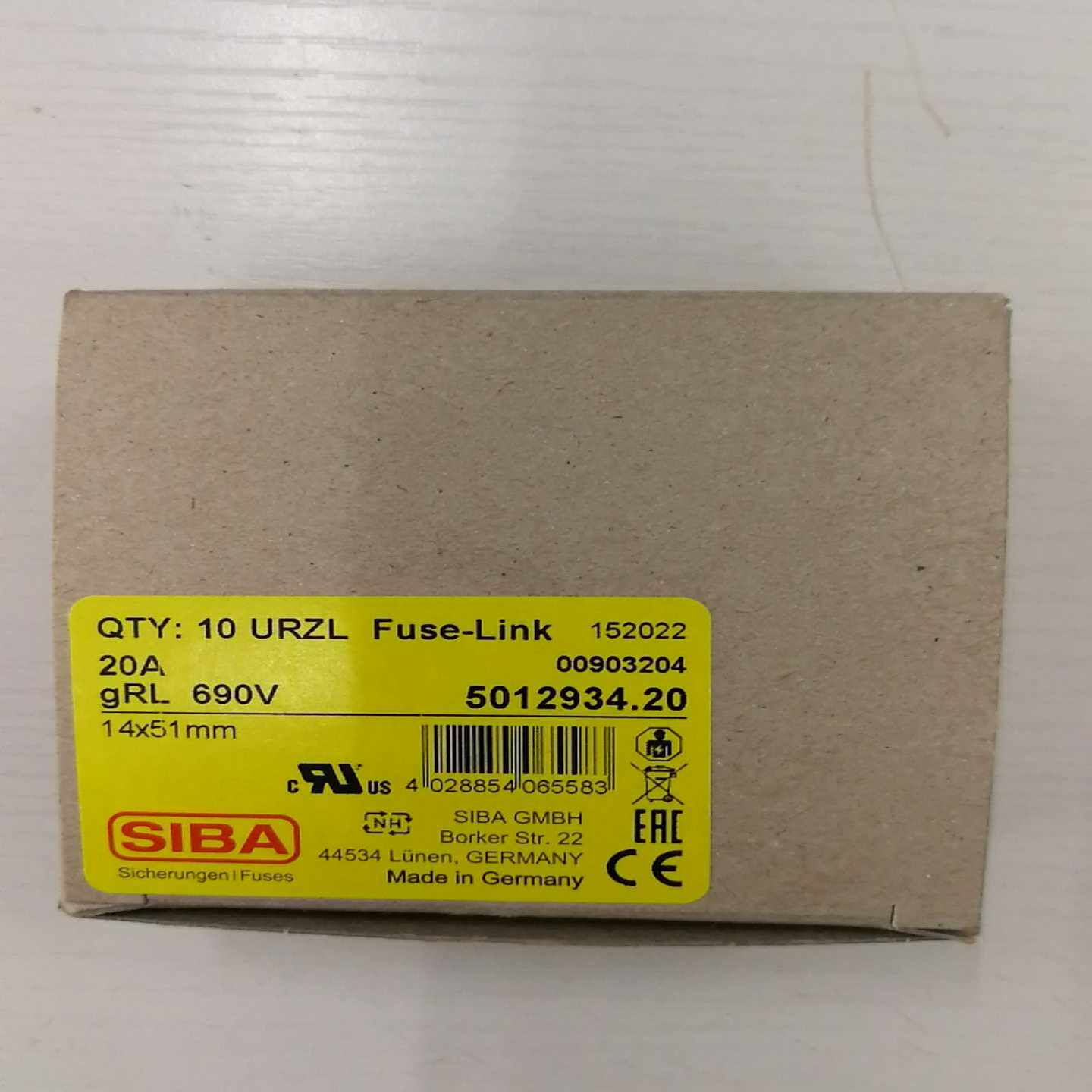 SIBA熔断器10个690V20A【卡奥电子】