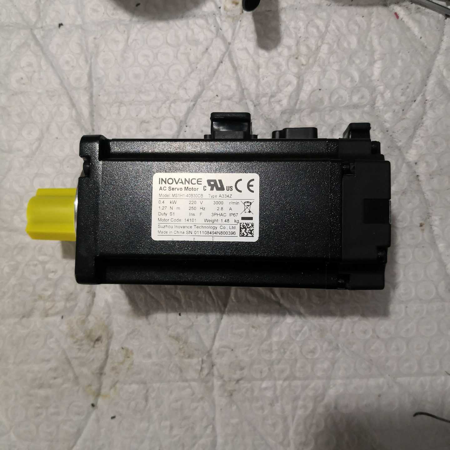 议价汇川伺服:400全新电机MS1H1一40B30CB