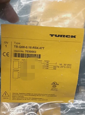 询价-图尔克TURCK接近开关TBQ080.15RS4.