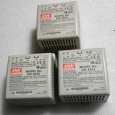 DR4524台湾明纬45W24V导轨型DR60电源2A直-议价