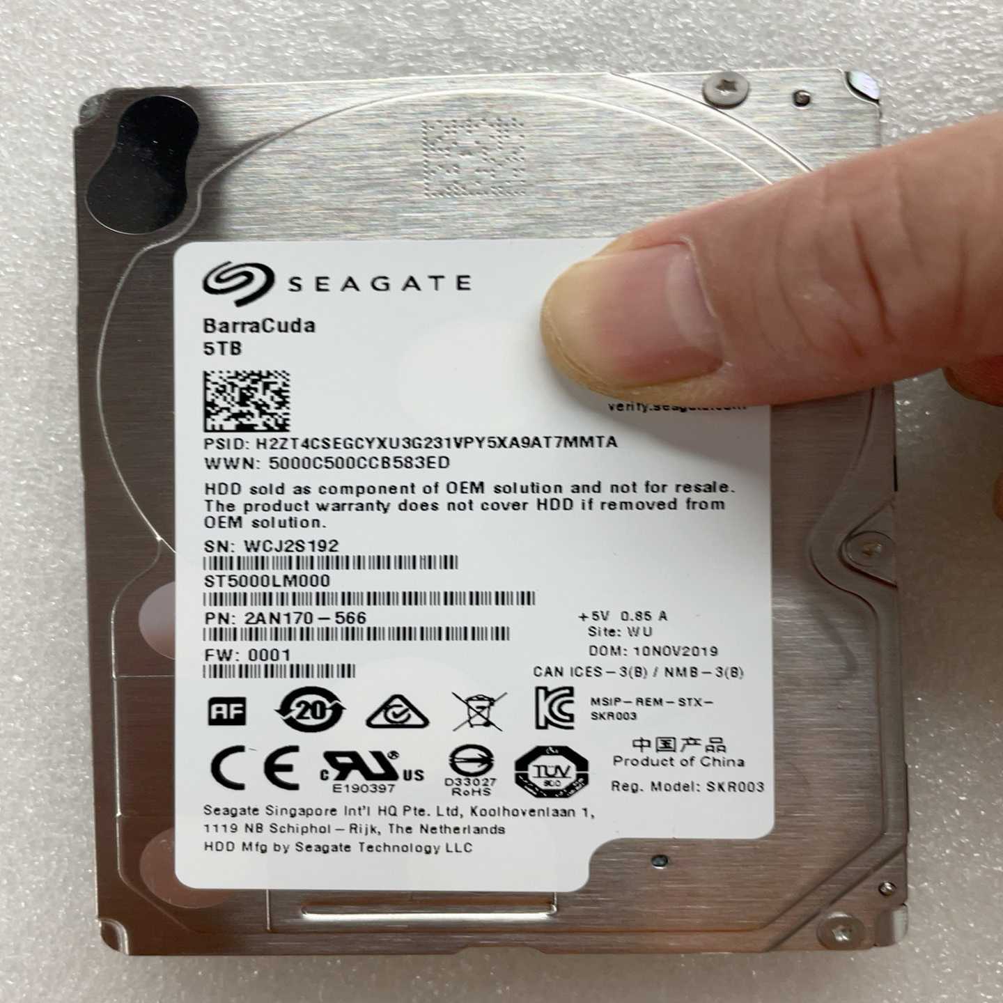 ST5000LM0005T全好盘【博航商行】