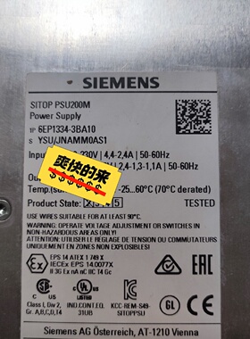 西门子电源模块6EP13343BA10全新无包装实物-议价