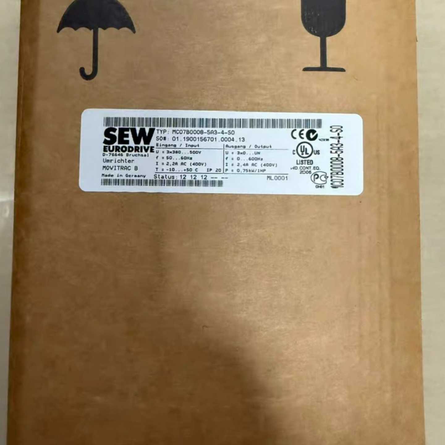 询价MC07B0008-5A3-4-S0SEW变频器，库存，带