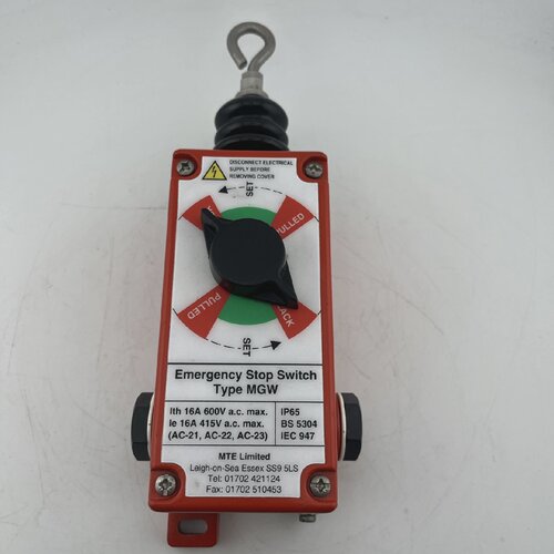 MTE LIMITED GWN ROPE PULL SWITCH 16A 600VAC MAX NEW OUT OF B