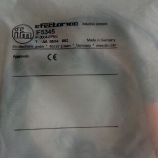 议价IF5345 电感式感测器 IF-3004-BPKG 德国易福门IFM IF5826 IE