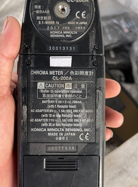 日本柯尼卡美能达CL200A色彩照度计色温表色彩亮度