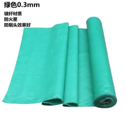 三防布玻璃纤维阻燃火布风管挡烟垂壁隔热绿色耐高温软连接电焊布