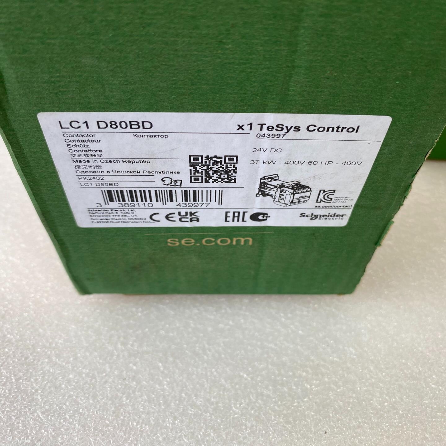 施耐德接触器，型号LC1D80BD，保证全新原装正品，不是实