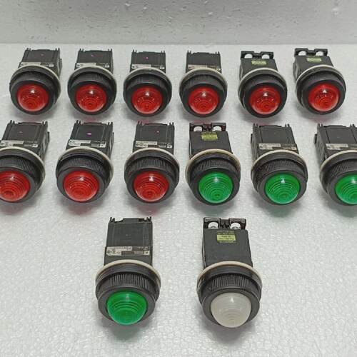 Lot of 14 Fuji DR30D0L Pilot Lights  30V 1W  Red Green White