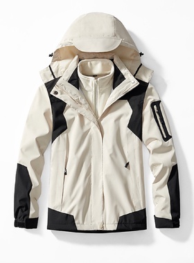 Outdoor Jacket Mens Trendy Brand 3In1 Detachable TwoPiece Au