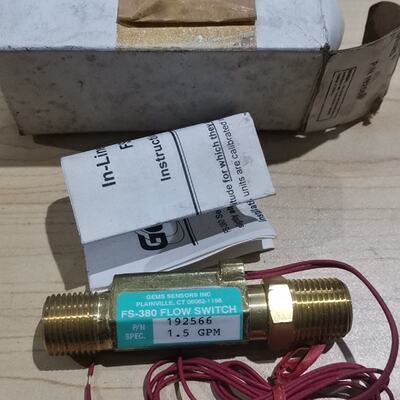 GEMS捷迈原装流量开关FS-380，型号192566，1.--议价商品