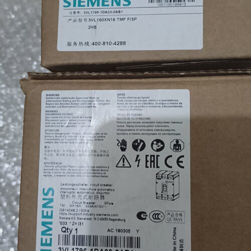 询价-断路器3VL17961DA330AB1