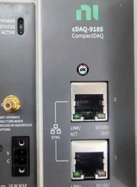 NIcDAQ-9185CompactDAQ机箱，功能完好