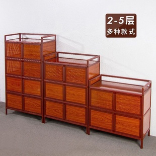 红木纹放碗柜家用厨房橱柜简易收纳柜子储物柜置物柜多功能经济型