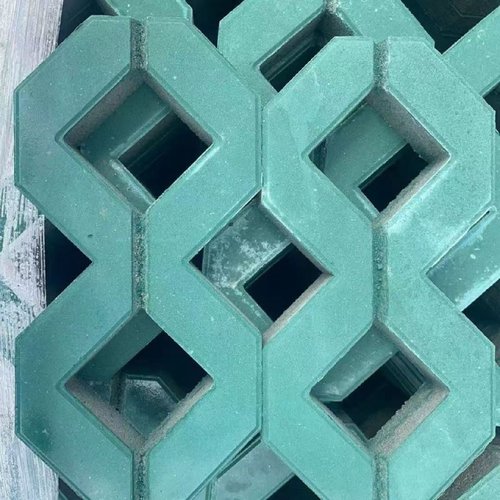 双八字植草砖绿色双8型停车场草坪砖预制井字四孔水泥停车位地砖