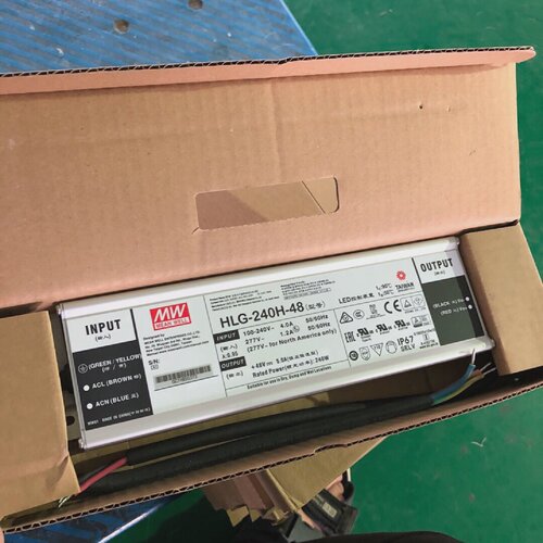 正品台湾明纬防水LED恒流电源HLG-240H-4824048V5A防水