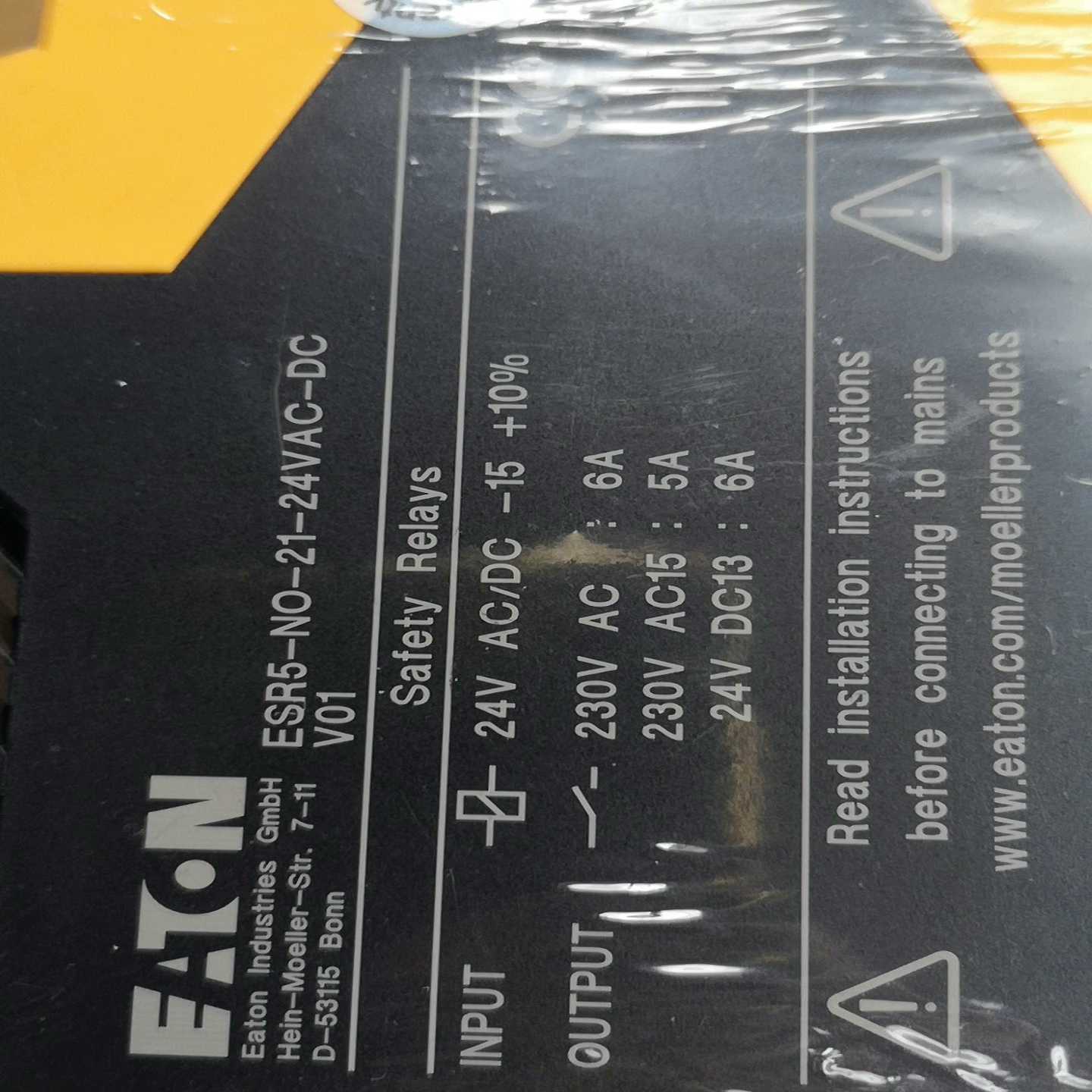 EATON安全继电器ESR5-NO-21-24VAC-DCV询价