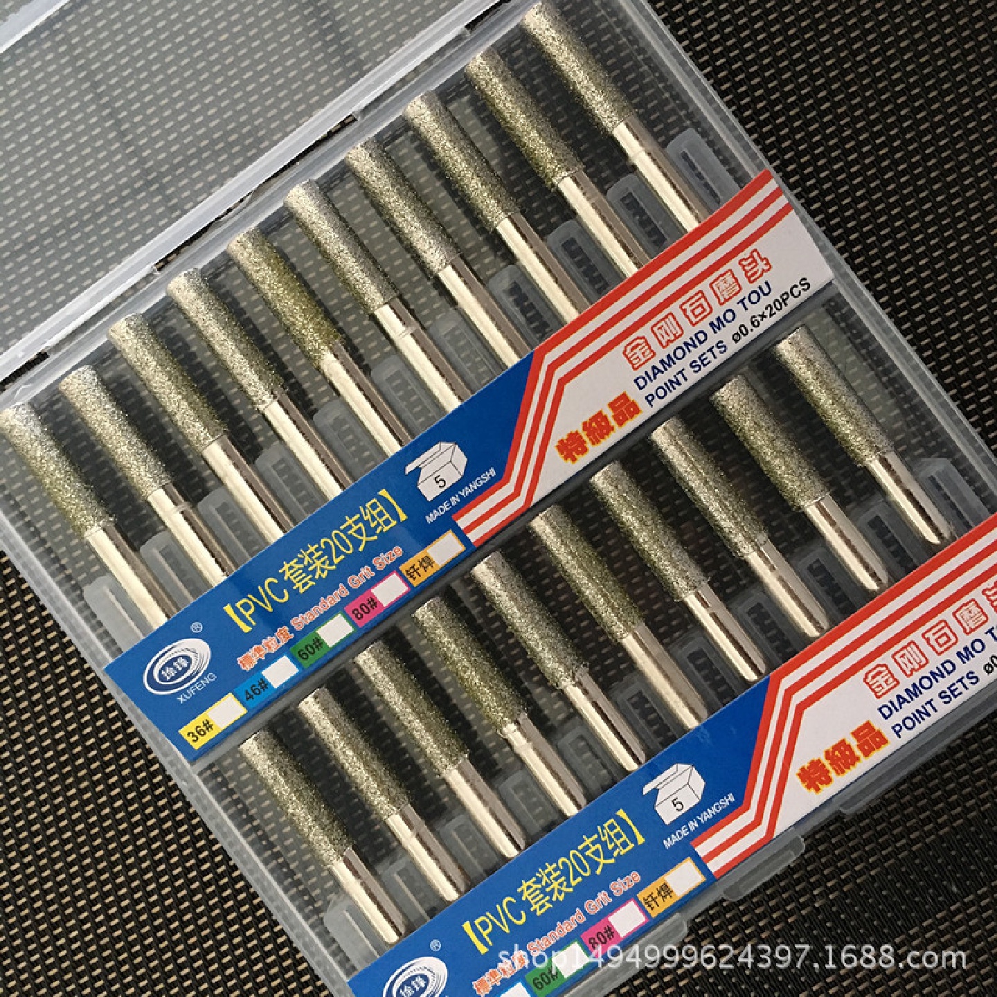 现货供应合金研磨头石材瓷砖打磨修理柄6*6圆柱60目金刚石电镀