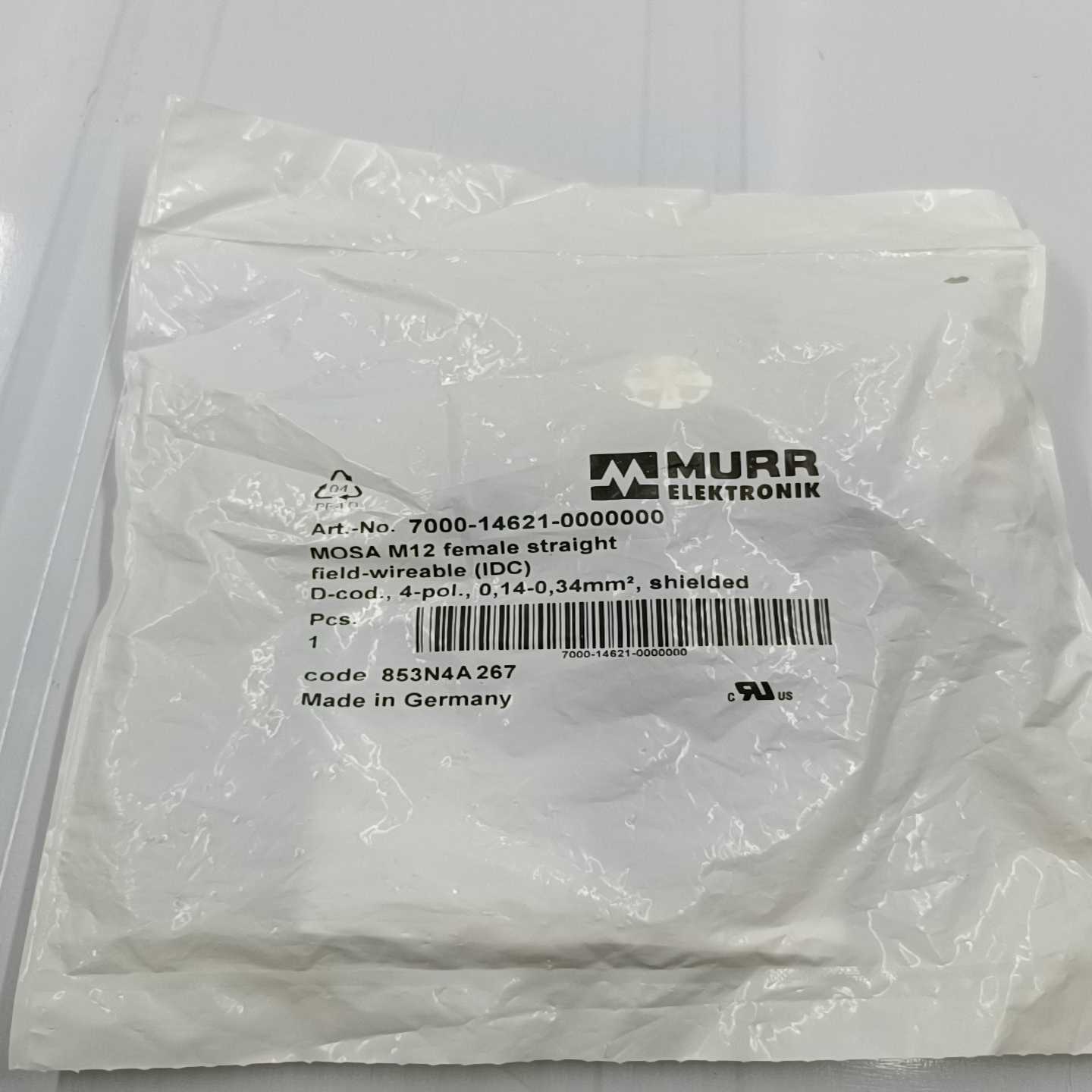 【议价】MURR穆尔7000-14621-0000000圆形插头M适用