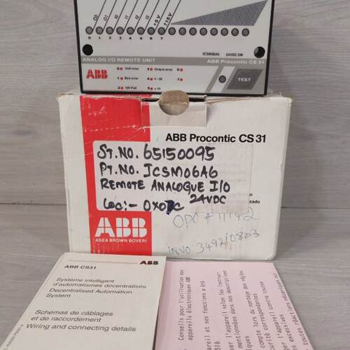 ABB PROCONTIC CS31 ICSM06A6 24VDC FPR3350601R1062M CONTROLLE