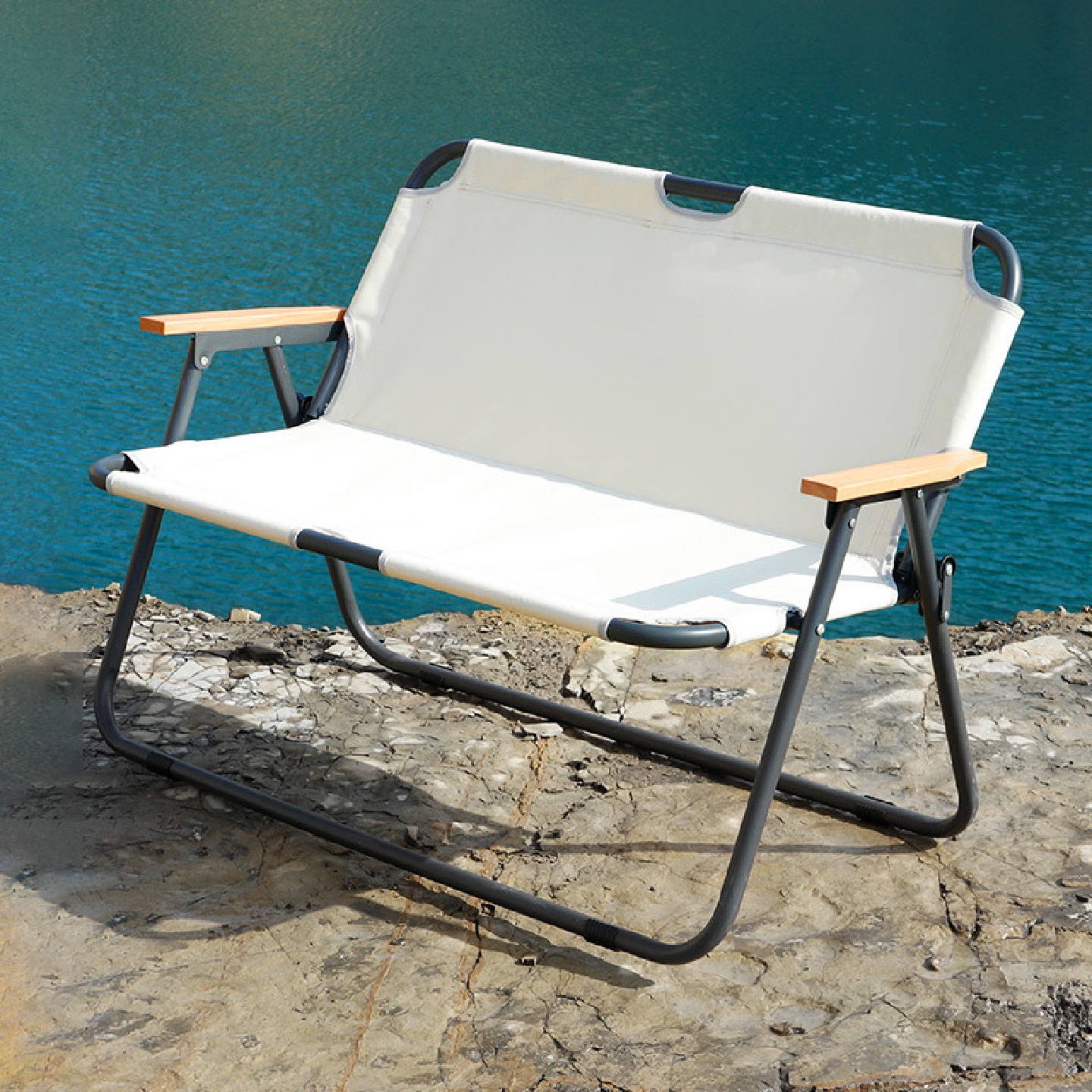 户外双人椅克米特椅铝合金折叠椅露营野餐躺椅大号靠背椅子