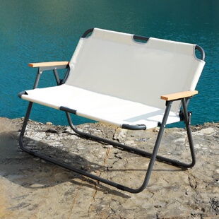 户外双人椅克米特椅铝合金折叠椅露营野餐躺椅大号靠背椅子