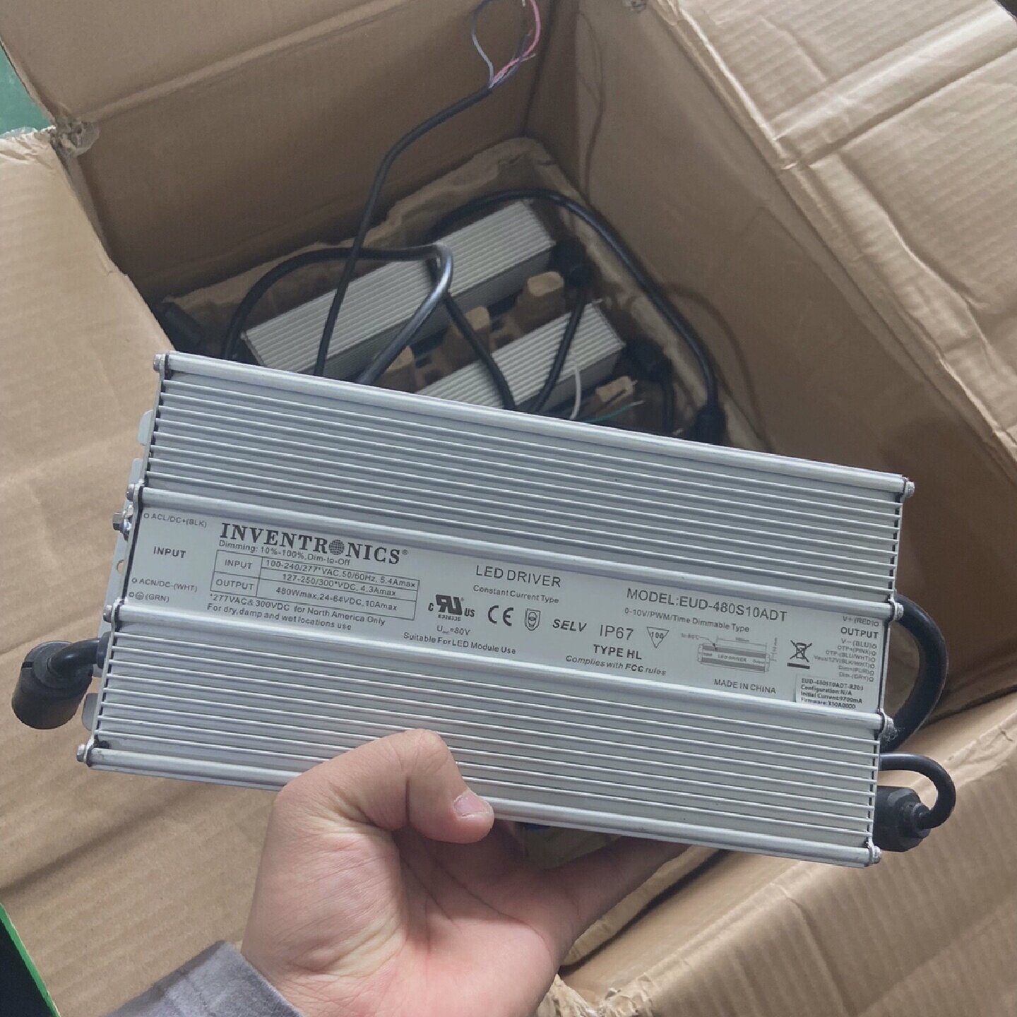 英飞特防水电源EUD-480S10ADT防水路灯480W 24-64V 10A