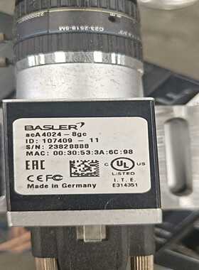 德国巴斯勒BASLERacA4024-8gc工业相机，实物--议价商品