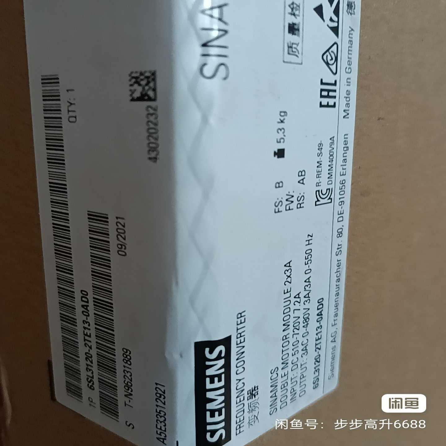 6SL3120-2丅E13-0AD0  一台没有开封~询价