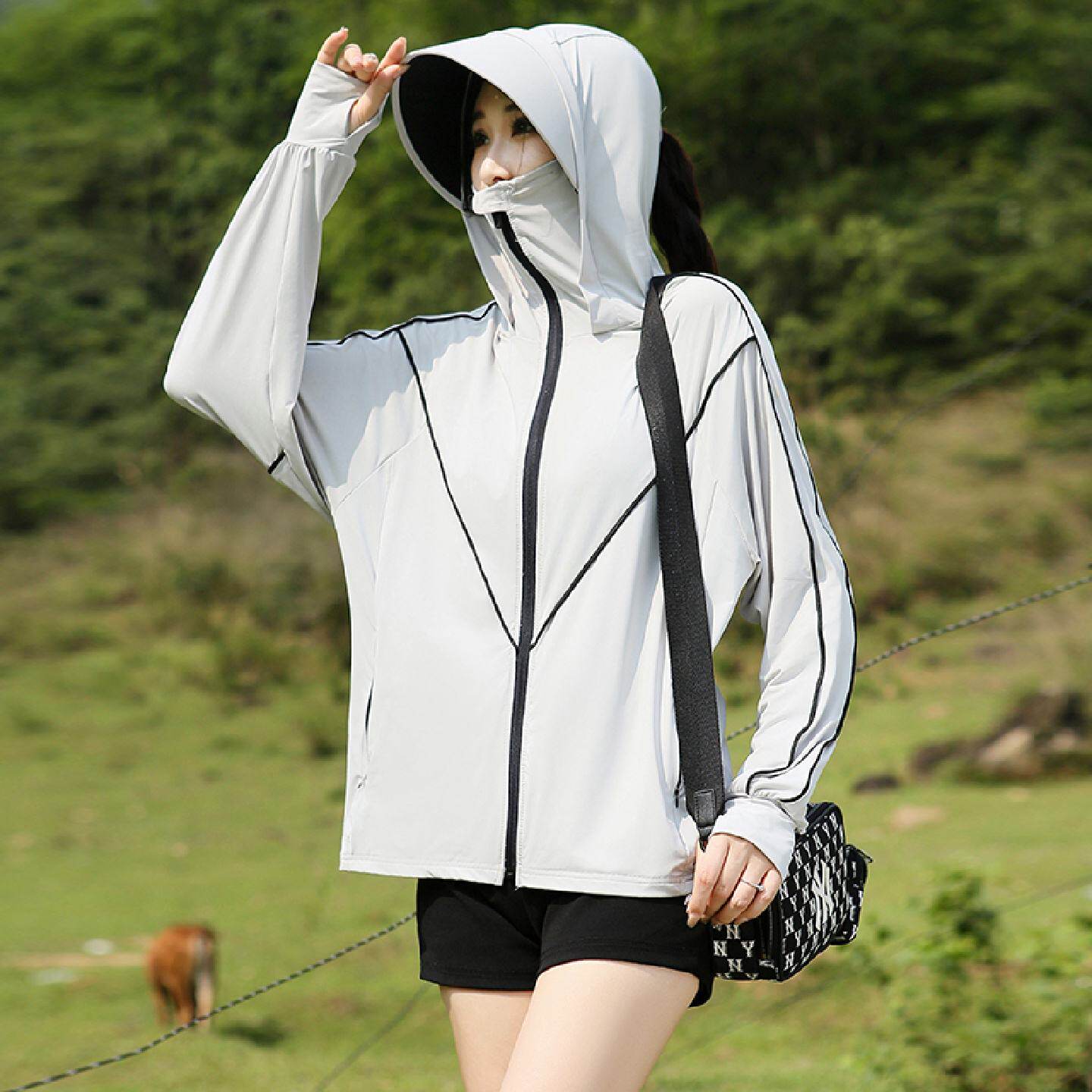 防晒衣女2026新款夏季冰丝防紫外线薄款宽松专业upf50户外防晒服